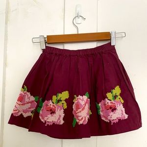Mini Boden Embroidered Skirt, size 4-5